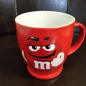 Red M&M Design Tea Cup Mug